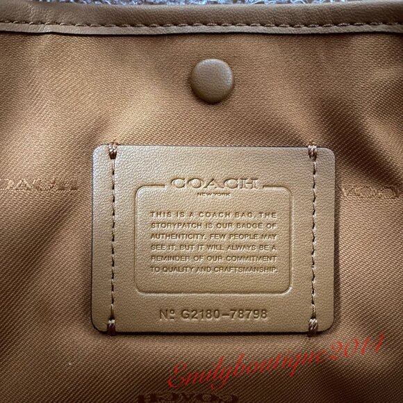 NWT Coach Retail Bryant Convertible Carryall Beachwood Leather Bag Crossbody - Picture 12 of 13